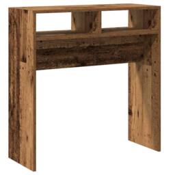 Berkfield Home Console Table Old Wood 78x30x80 cm Engineered Wood in Brown - Size: 78 x 30 x 80 cm - thumbnail 6