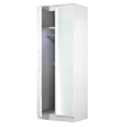 Ready Assembled 2 U Lyon Tall Double Mirror Wardrobe (Ready Assembled) in White - Size: Large - thumbnail 6