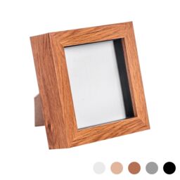 "Nicola Spring 3D Box Photo Frame - 4 x 4"" - Pack of 1 in Dark Brown" - thumbnail 1