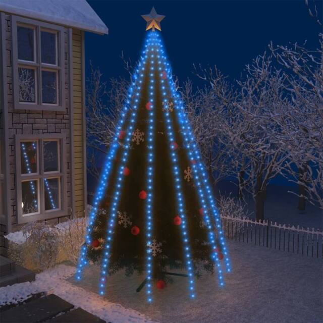 Berkfield Home Tree Lights with 500 LEDs Blue 500 cm Indoor Outdoor - image 1