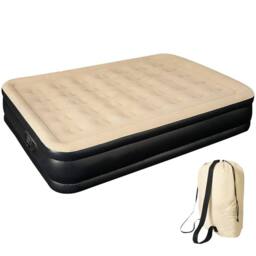 Kelvenix HIGH RAISED DOUBLE AIR BED Inflatable High Raised AirBed Mattress in Beige - thumbnail 1