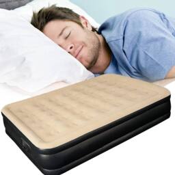Kelvenix HIGH RAISED DOUBLE AIR BED Inflatable High Raised AirBed Mattress in Beige - thumbnail 4