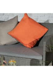 Royalcraft Pair of Outdoor Garden Sofa Chair Furniture Scatter Cushions in Orange - thumbnail 4
