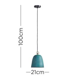ValueLights Green Ceiling Light Pendant - thumbnail 4