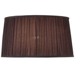 "Loops 17"" Luxury Oval Straight Sided Lamp Shade Black Pleated Organza Modern Elegant"