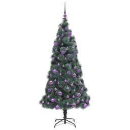 Berkfield Home Elegant Artificial Pre-lit Christmas Tree with Ball Set Green 180 cm - thumbnail 4