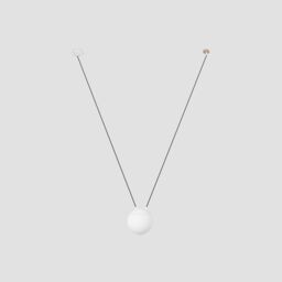 Netlighting Mine 1 Light Ceiling Pendant White Wood E27