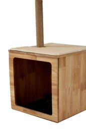Living and Home 2-in-1 Cat Climbing Frame Floor Lamp in Natural - thumbnail 6