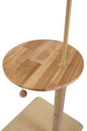 Living and Home 2-in-1 Cat Climbing Frame Floor Lamp in Natural - thumbnail 5