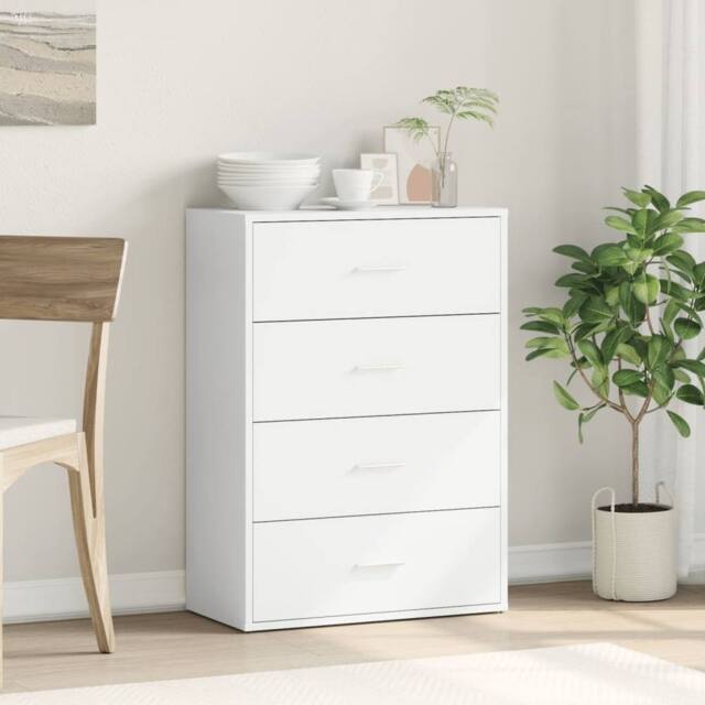 Berkfield Home Sideboard White 60x31x84 cm Engineered Wood - Size: 60 x 31 x 84 cm - image 1