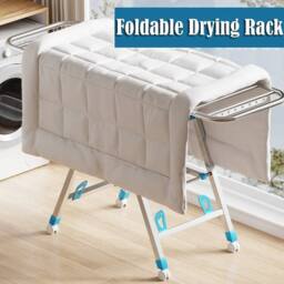 KORVIXA 3 Tier Clothes Shoes Dryer Airer Foldable Laundry Rack in Silver - Size: 900mm - thumbnail 4