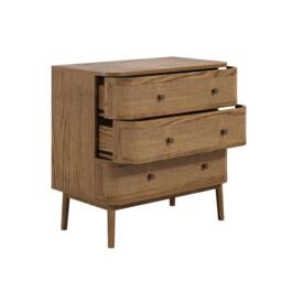 Lemon Pavilion Furniture Callie Chest of Drawers - Wood Variant/Weave - L45xW80xH80 cm in Brown - thumbnail 3