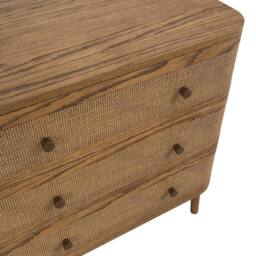 Lemon Pavilion Furniture Callie Chest of Drawers - Wood Variant/Weave - L45xW80xH80 cm in Brown - thumbnail 5