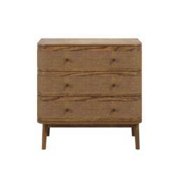 Lemon Pavilion Furniture Callie Chest of Drawers - Wood Variant/Weave - L45xW80xH80 cm in Brown - thumbnail 2
