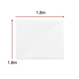 VOGREX 180x180cm Waterproof Plain PEVA Shower Curtain with Hooks UK in White - Size: 180x180 cm - thumbnail 2