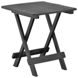 Berkfield Home Folding Garden Table Anthracite 45x43x50 cm Plastic in Black - Size: 45 x 43 x 50 cm - thumbnail 1