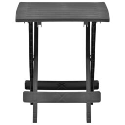 Berkfield Home Folding Garden Table Anthracite 45x43x50 cm Plastic in Black - Size: 45 x 43 x 50 cm - thumbnail 2