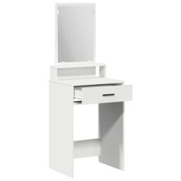 Berkfield Home White Dressing Table with Drawers - 50x41x140 cm - Size: 50 x 41 x 140 cm - thumbnail 4