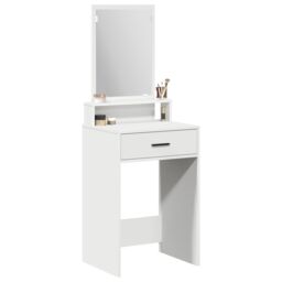Berkfield Home White Dressing Table with Drawers - 50x41x140 cm - Size: 50 x 41 x 140 cm - thumbnail 3