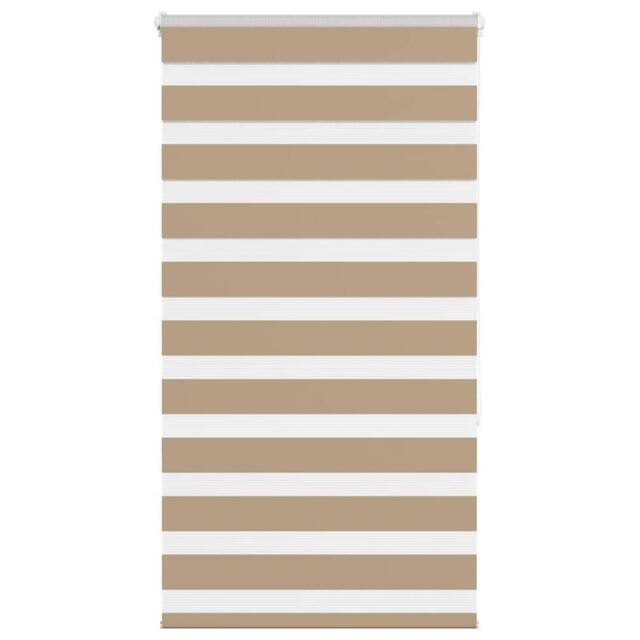 Berkfield Home Zebra Blind Sand Brown 75x150 cm Fabric Width 70.9 cm Polyester in Tan - image 1
