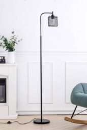 Living and Home 165.5cm Corner Standing Metal Floor Lamp with Foot Switch - thumbnail 2