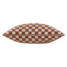 HOEM Larro Chenille Checkerboard Cushion in Copper - Size: 45 cm x 45 cm - thumbnail 3