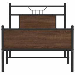 Berkfield Home Durable Bed Frame without Mattress Brown Oak 80x200 cm Engineered Wood - thumbnail 6
