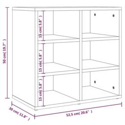 Berkfield Home Shoe Cabinet Smoked Oak 52.5x30x50 cm in Brown - thumbnail 9