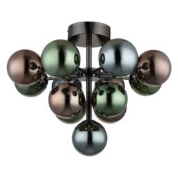 Netlighting Grappy Globe Ceiling Light Gunmetal Balls Colorful Glass Shade 13x G9 - thumbnail 2