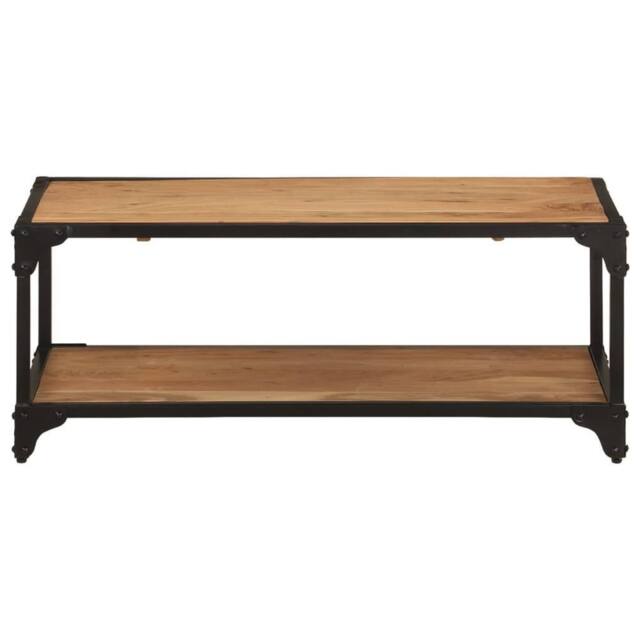 Berkfield Home Coffee Table 90x45x35 cm Solid Acacia Wood in Brown - Size: 90 x 45 x 35 cm - image 1