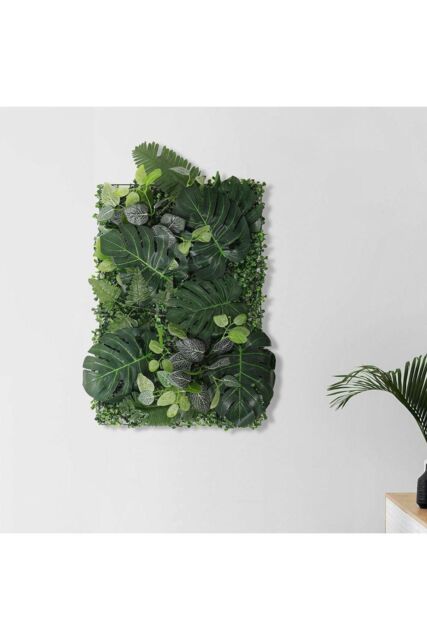 H&O Direct 60cm L x 40cm W Artificial Green Plants Wall Hedge - Size: 60 cm L x 40 cm W - image 1