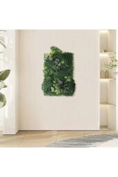 H&O Direct 60cm L x 40cm W Artificial Green Plants Wall Hedge - Size: 60 cm L x 40 cm W - thumbnail 2