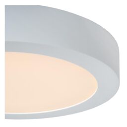 Lucide 'BRICE' Dimmable Stylish Round Bathroom LED Flush Ceiling Light in White - thumbnail 5