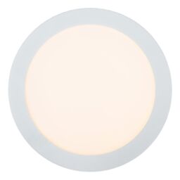 Lucide 'BRICE' Dimmable Stylish Round Bathroom LED Flush Ceiling Light in White - thumbnail 4