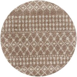 THE RUGS Soft Moroccan Diamond Shaggy Rugs & Runners Beige Ivory Living Room - Size: 60 cm x 110 cm - thumbnail 5