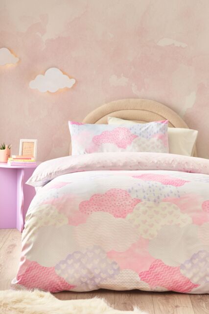 Catherine Lansfield 'Soft as a Cloud' Duvet Cover Set in Pink - Size: Double - image 1