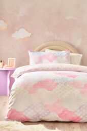 Catherine Lansfield 'Soft as a Cloud' Duvet Cover Set in Pink - Size: Double - thumbnail 1