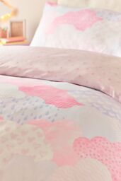 Catherine Lansfield 'Soft as a Cloud' Duvet Cover Set in Pink - Size: Double - thumbnail 4