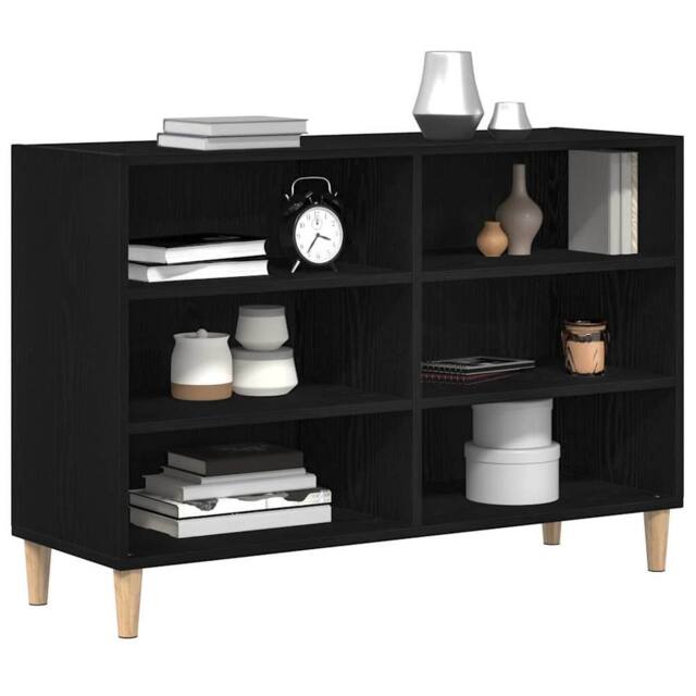 Berkfield Home Stylish Black Oak Sideboard 103.5x35x70 cm Made of Engineered Wood - image 1
