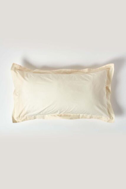 Homescapes Egyptian Cotton Oxford Pillowcase 200 TC, King Size in Cream - image 1