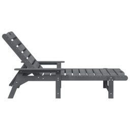 Berkfield Home Sun Lounger Light Grey 53x162x98.5 cm HDPE - thumbnail 5