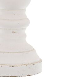 Love Lace Matt White Ceramic Column Candle Holder - thumbnail 2