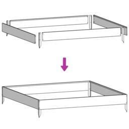 Berkfield Home Garden Raised Bed Black 100x100x25 cm Steel - Size: 100 x 100 x 25 cm - thumbnail 8
