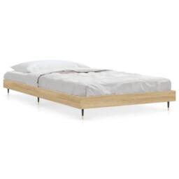 Berkfield Home Bed Frame Sonoma Oak 100x200 cm Engineered Wood in Brown - thumbnail 1