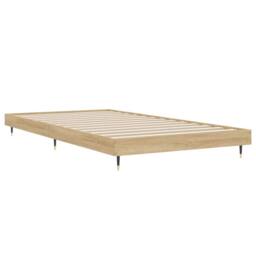 Berkfield Home Bed Frame Sonoma Oak 100x200 cm Engineered Wood in Brown - thumbnail 5