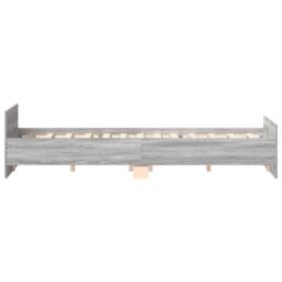 Berkfield Home Durable Bed Frame with Headboard & Footboard Grey Sonoma 180x20 - Size: Super King - thumbnail 6