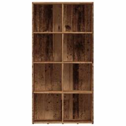 Berkfield Home Book Cabinet Old Wood 66x30x130 cm Engineered Wood in Brown - Size: 66 x 30 x 130 cm - thumbnail 5