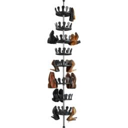 tectake 48 Pair Shoe Rack 8 Tier Shelf Organiser Storage Stand Holder in Black - thumbnail 2