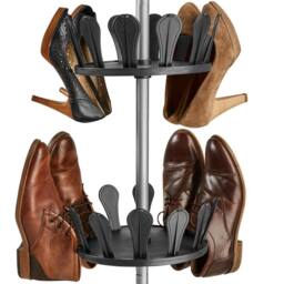 tectake 48 Pair Shoe Rack 8 Tier Shelf Organiser Storage Stand Holder in Black - thumbnail 6