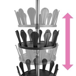 tectake 48 Pair Shoe Rack 8 Tier Shelf Organiser Storage Stand Holder in Black - thumbnail 4